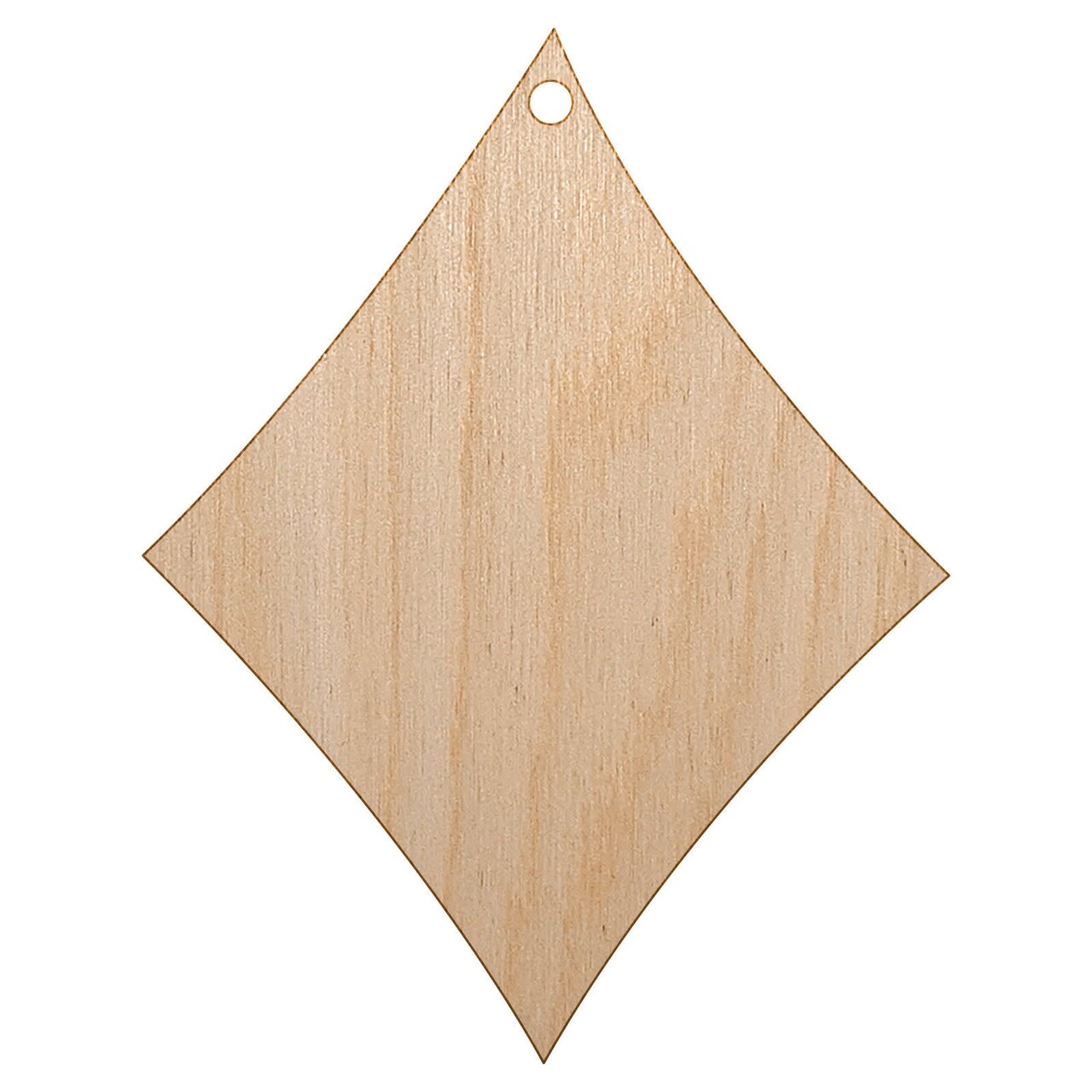 Card Suit Diamonds Unfinished Craft Wood Holiday Christmas Tree DIY Pre-Drilled Ornament